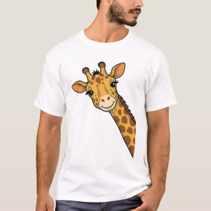 Vintage Engraving Peeking Giraffe Shirt Design_1