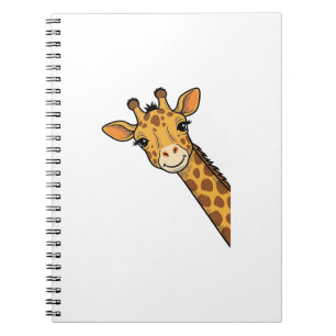 Vintage Engraving Peeking Giraffe Shirt Design_1 Notebook