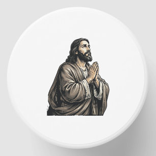 Vintage Engraving Praying Man Religious Shirt Desi Mini Candle Favors