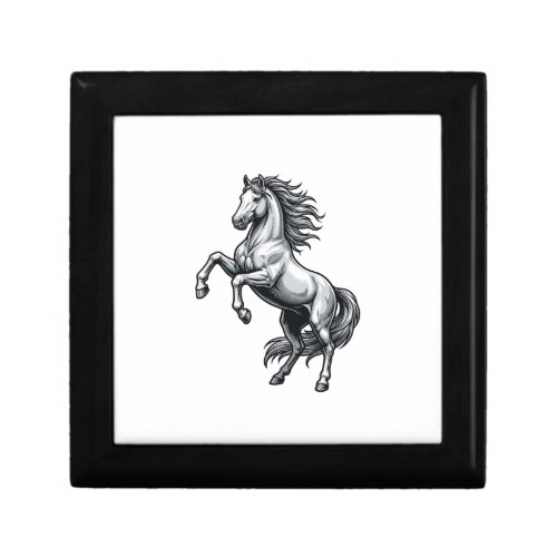 Vintage Engraving Rearing Horse Vector Design_1 Gift Box