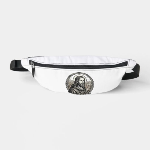 Vintage Engraving Religious Portrait Shirt Fanny Pack
