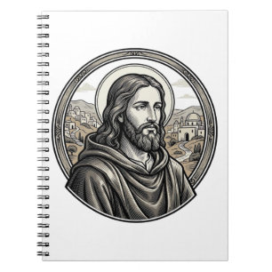 Vintage Engraving Religious Portrait Shirt Notebook