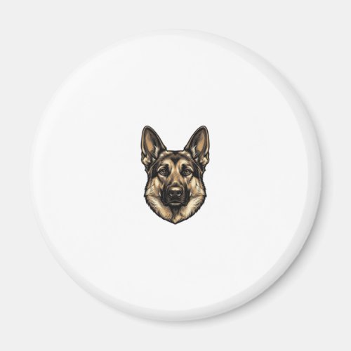 Vintage Engraving Shepherd Dog Vector Design_1 Magnet