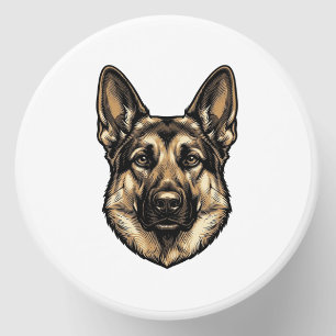 Vintage Engraving Shepherd Dog Vector Design_1 Mini Candle Favors