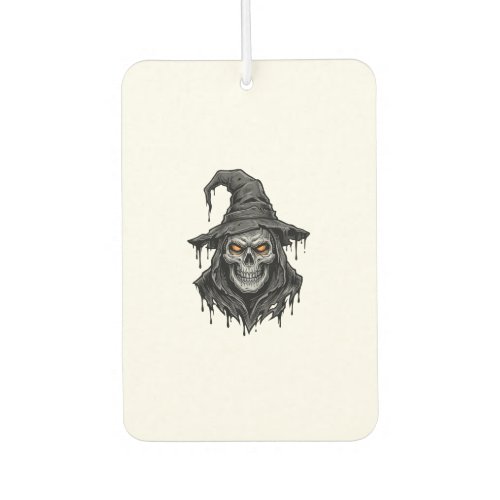 Vintage Engraving Skull Witch Hat Halloween Shirt_ Air Freshener