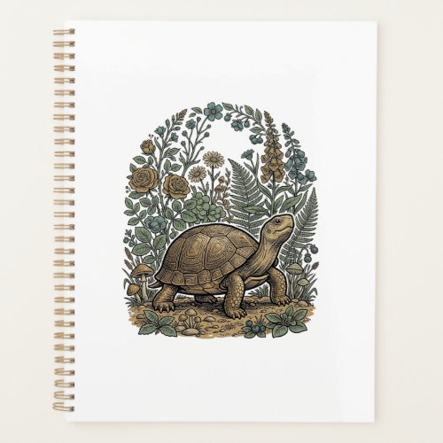 Vintage Engraving Turtle Botanical Garden Planner