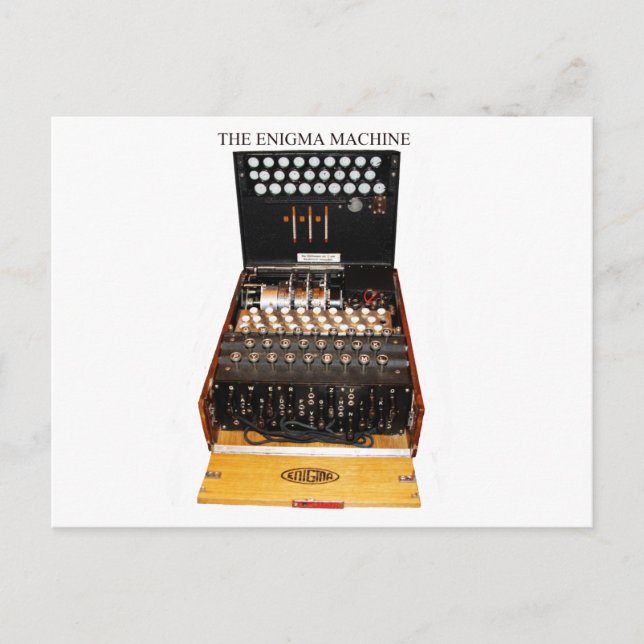 Vintage Enigma machine military secret codes Postcard (Front)