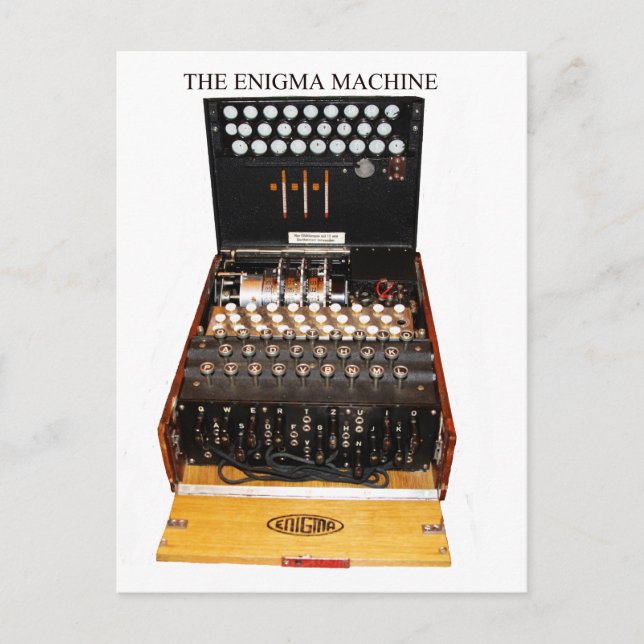Vintage Enigma machine military secret codes Postcard (Front)