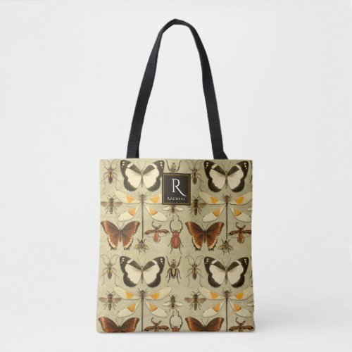 Vintage Entomology  Insects Unique Warm Colors Tote Bag