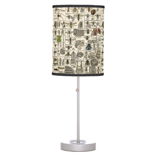 Vintage Entomology Table Lamp