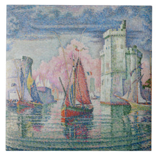 Vintage Entrée du port de la Rochelle Paul Signac Ceramic Tile