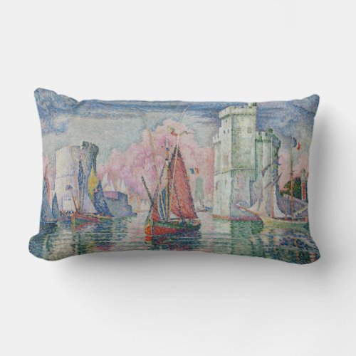 Vintage Entre du port de la Rochelle Paul Signac Lumbar Pillow