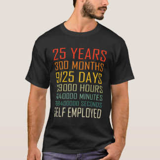 Vintage Entrepreneur 25 Year Anniversary Self Empl T-Shirt