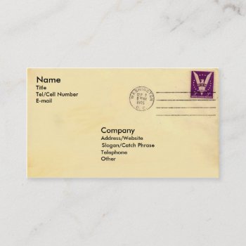 Vintage Envelope Business Card by pixelholicBC at Zazzle