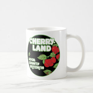 Vintage Ephemera, Cherryland Door County Wisconsin Coffee Mug