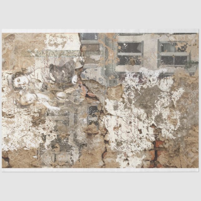 Vintage Ephemera Collage No 00005 Tissue Paper (Front)