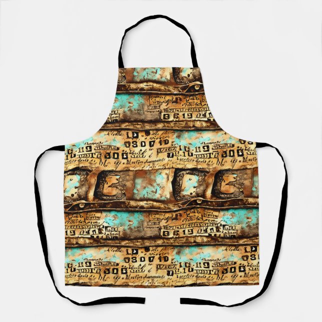 Vintage Ephemera Collage of Old Banknotes Apron (Front)