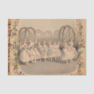 Vintage Ephemera Dancers Tissue Paper