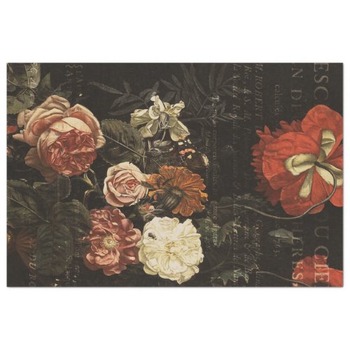 Vintage Ephemera Decoupage Antique Floral Tissue Paper