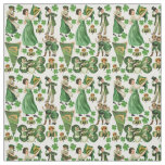 Vintage Ephemera Saint Patricks Day Collage Art Fabric