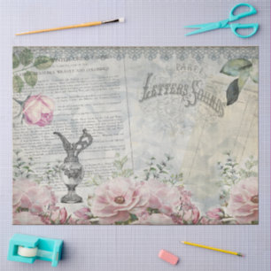 Vintage Ephemera Shabby Chic Tissue Paper