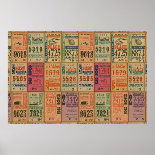 Vintage Ephemera Tickets Decoupage Poster Paper