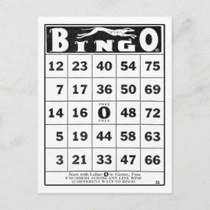 Vintage Ephemera   Vintage Bingo Card