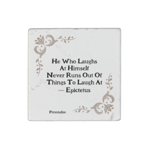 Vintage Epictetus Laughs Quote Personal Fun Stone Magnet