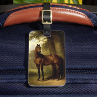 Vintage Equestrian Brown Hunter Horse Painting