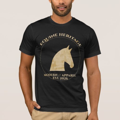 Vintage Equestrian Heritage Badge T-Shirt Classic