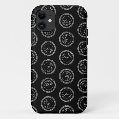 Vintage Equestrian Horse Riding Art Print Pattern iPhone 11 Case