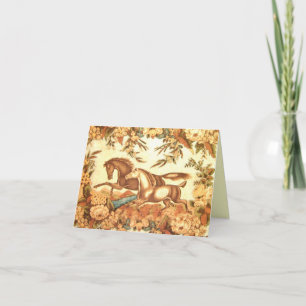 Vintage Equestrian Horse Thank You Card