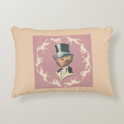 Vintage Equestrian Lady Decorative Pillow