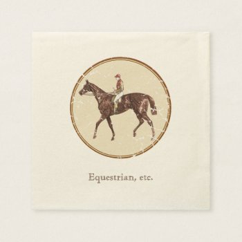 Vintage Equestrian Paper Napkins by TimeEchoArt at Zazzle