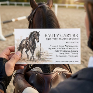 Vintage Equestrian Training Riding Business Card