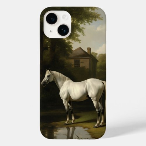 Vintage Equestrian White Horse Painting Case_Mate iPhone 14 Case