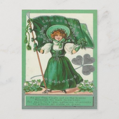 Vintage Erin Go Bragh St Patricks Day Card