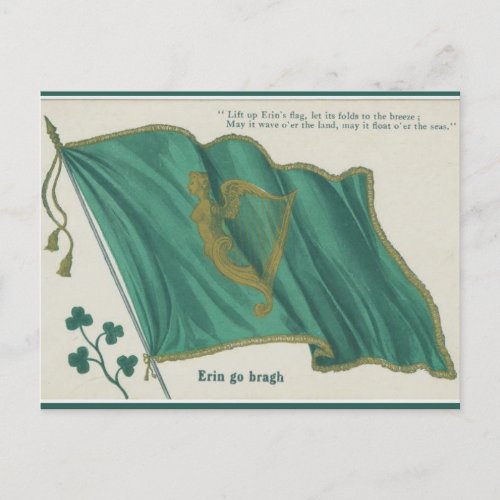 Vintage Erin Go Bragh St Patricks Day Postcard