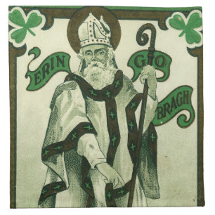Vintage - Erin Go Bragh - St. Patrick's Greetings Cloth Napkin
