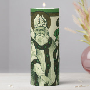 Vintage - Erin Go Bragh - St. Patrick's Greetings Pillar Candle
