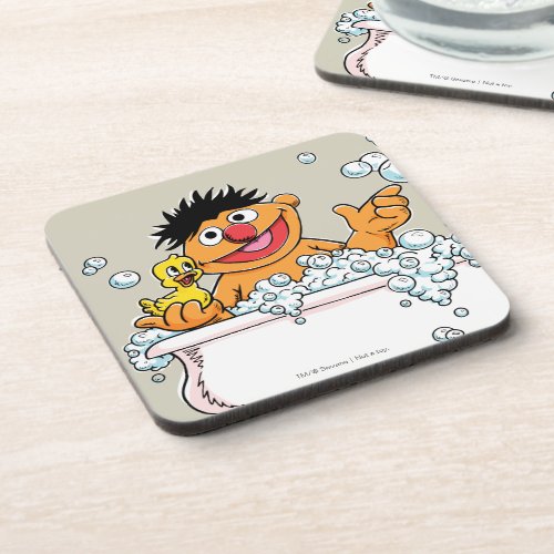 Vintage Ernie in Bathtub Drink Coaster