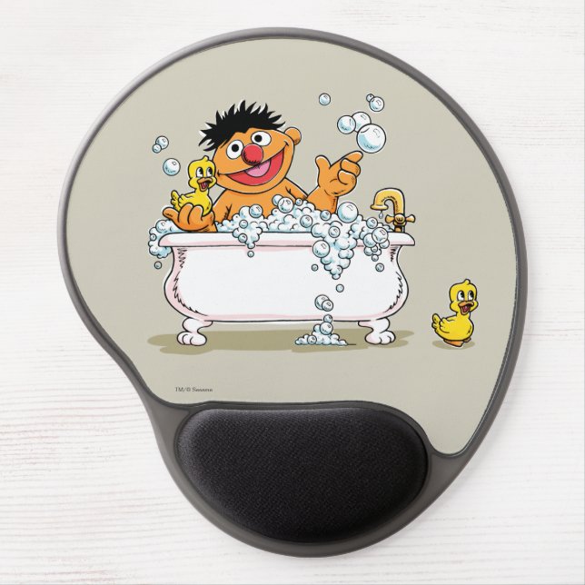 Vintage Ernie in Bathtub Gel Mouse Pad (Front)
