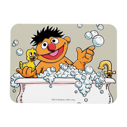 Vintage Ernie in Bathtub Magnet | Zazzle.com