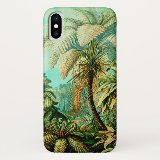 Vintage Ernst Haeckel Botanical Palms iPhone Case (Back)