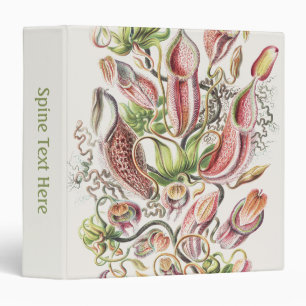 Vintage Ernst Haeckel Botanical Pitcher Plant 3 Ring Binder