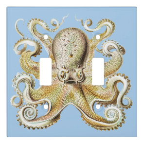 Vintage Ernst Haeckel Octopus Nautical Sea Life Light Switch Cover
