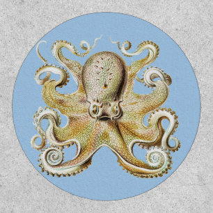 Vintage Ernst Haeckel Octopus Nautical Sea Life Patch