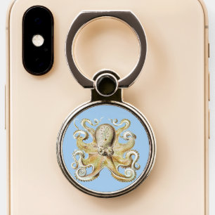 Vintage Ernst Haeckel Octopus Nautical Sea Life Phone Ring Stand