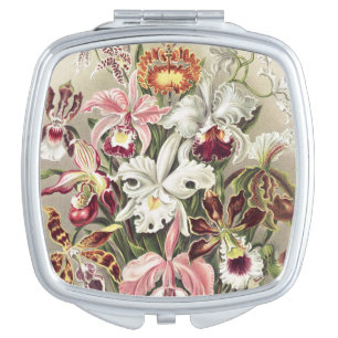 Vintage Ernst Haeckel Orchid Botanical Print Compact Mirror