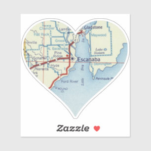 Vintage Escanaba MI Sticker